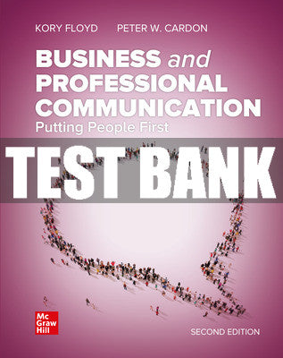 Test Bank Business and Professional Communication, 2nd Edition