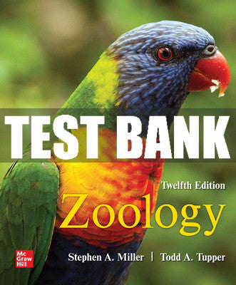 Test Bank Zoology, 12th Edition