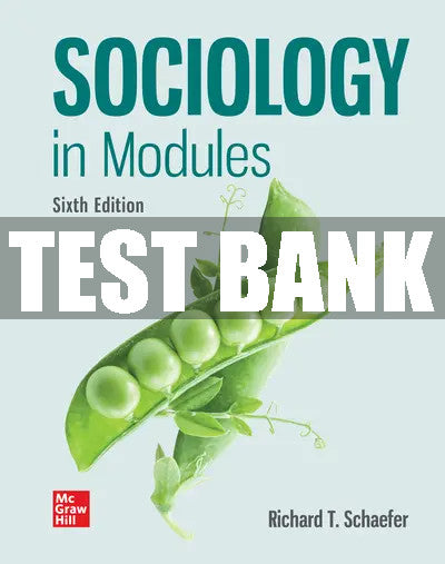 Test Bank Sociology in Modules