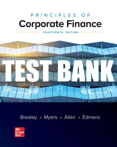 Test Bank Principles of Corporate Finance