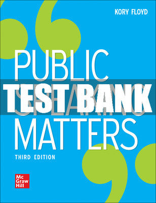 Test Bank Public Speaking Matters, 3rd Edition