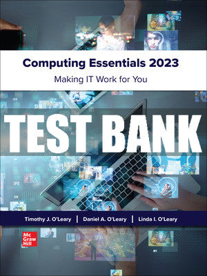 Test Bank Computing Essentials 2023, 29th Edition