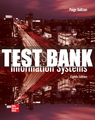 Test Bank Business Driven Information Systems, 8th Edition