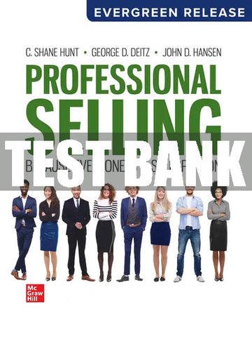 Test Bank Professional Selling