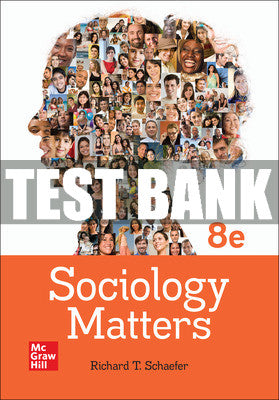 Test Bank Sociology Matters, 8th Edition