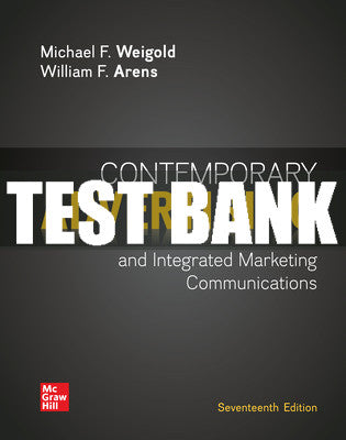 Test Bank Contemporary Advertising, 17th Edition
